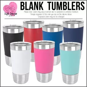 Blank Tumbler Cups | 20oz Polar Camel Stainless Steel Tumblers with Silicone Sleeve