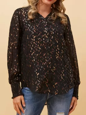 CAROLINE K MORGAN LONG SLEEVE BLOUSE