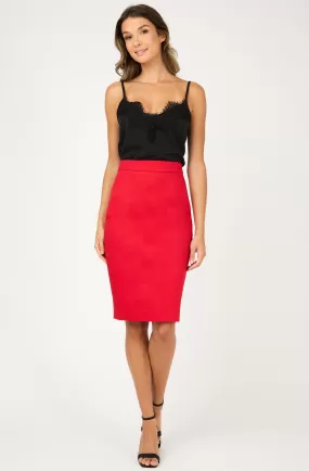 Cotton Fitted Pencil Skirt