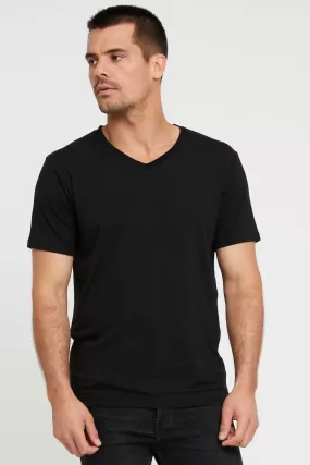 Men's V Neck Tee - Black