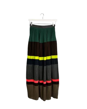 Size M - Kolor Multicoloured Multi-fabric Pleated Maxi Skirt