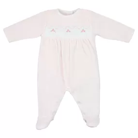 Smock Rosebuds  Footie | Baby Girl