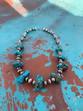 Turquoise Nugget & Navajo Pearl Vintage necklace